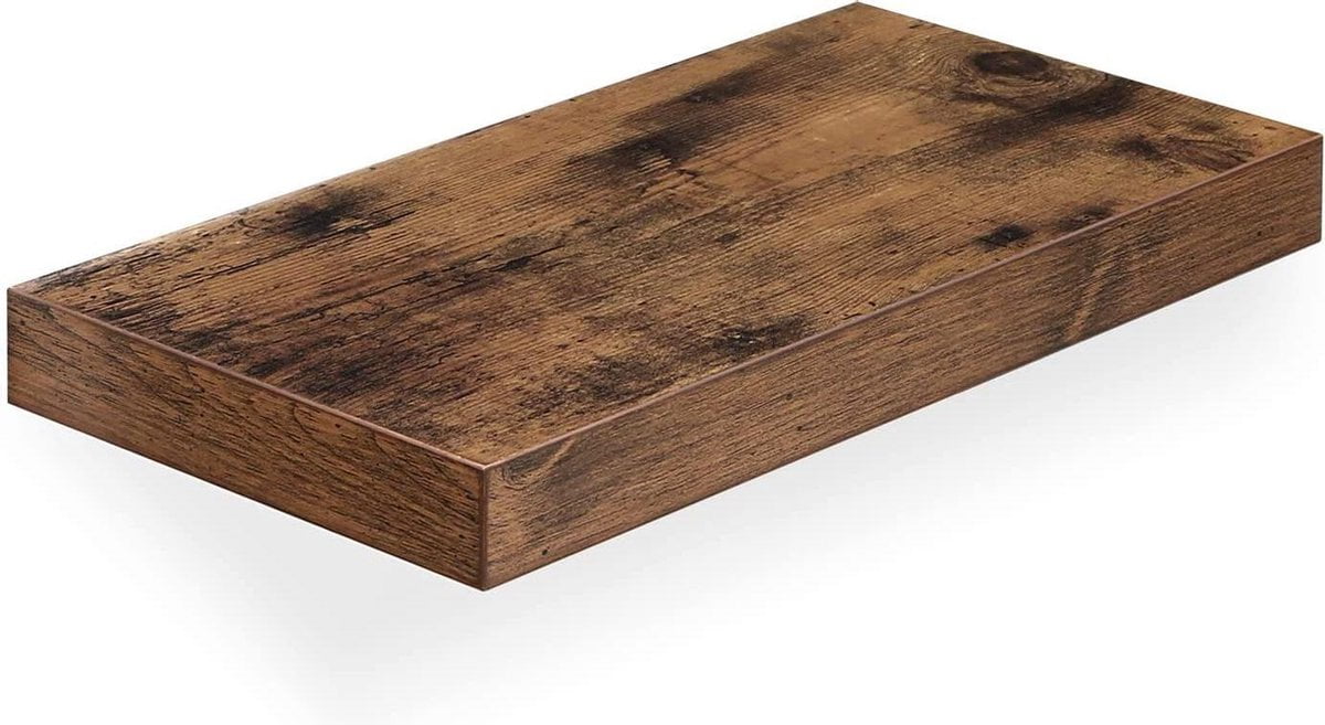 ZAZA Home wandplank, zwevende plank, hangende plank, kantoorplank voor foto's, decoratie, MDF-hout, bruin – ZaZa & Office